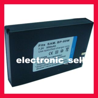 Battery for IA BP80W Samsung SC DX103 DVD Camcorder New