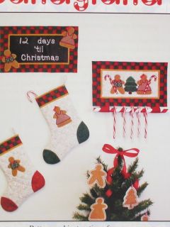Gingerbread Christmas Easy Craft Pattern Quilt Stocking