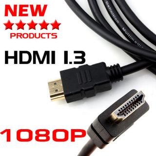  Gold HDMI 1 3 Cable 6 ft for HDTV Blue Ray DVD HD Video Media