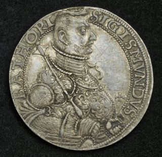 1593, Transylvania, Sigismund Bathory. Magnificent Silver Thaler Coin
