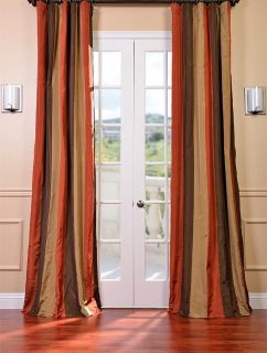 faux silk taffeta stripe curtains drapes luxurious affordable custom