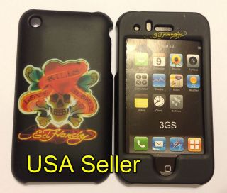 Ed Hardy Snapon cover case Protector for Apple Iphone 3g 3gs Skull on