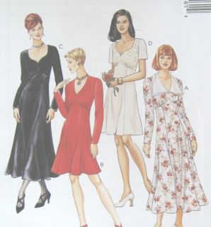 Misses Dress Sewing Pattern Empire Princess Double Collar Option