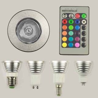 E27 GU10 E14 MR16 RGB LED Light Bulb Remote Controller 16 Colors 5