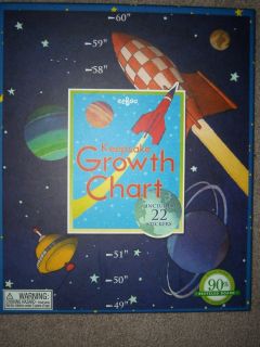 NEW eeBoo Keepsake SPACE Growth Chart 22 Stickers 90% recycled Board
