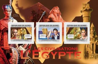 Guinea   Civilization Of Egypt   3 Stamp Mint Sheet   7B 1637