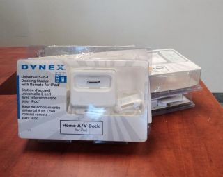 Lot of 3 Dynex Docking Station with Remote for Apple iPod DX IPDR2