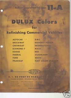 1955 Dupont Duco Dulux Colors Commercial Vehicles 11 A