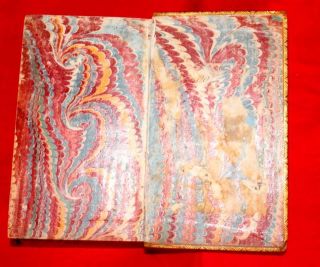 1720 RARE Antique Books Beautiful Collection Leather Vellum Library
