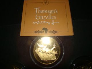 24K Gold on Sterling East African Thomsons Gazelles