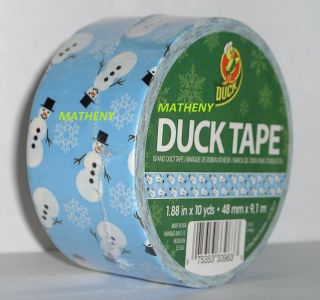 Duck Brand Duct Tape ~Snowman Print~ Holiday Snow Man Printed Series