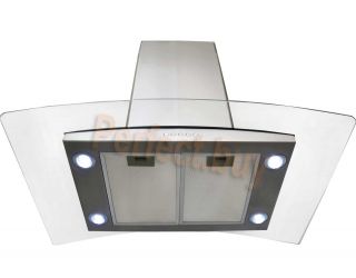  Stainless Steel Glass 36 Island Range Hood PI36 668 Ductless/Ventless
