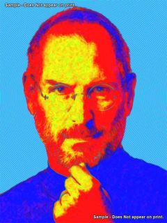  Jobs 2 Apple 16 x 12 Pop Art Portrait Giclee by Murray Eisner