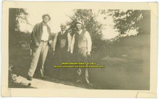  Three Older Men Rifle Yard East Bridgewater Massachusetts MA