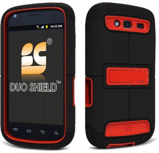 New Red Black Duo Shield Hard Case Soft Skin for Samsung Galaxy s