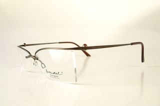 New Brendel Titan Brown Semi Rimless Eyeglasses Nickel Frames 908713