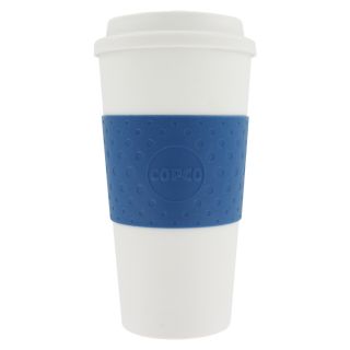 copco eco first travel mug color blue white capacity 16 fl oz item