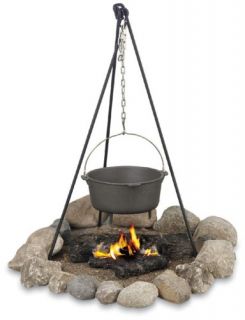  Cast Iron Cooking Campfire Tripod Hang Dutch Oven Free Shipping