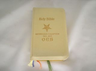 Old vtg 1930 HOLY BIBLE Holman Edition Order of Eastern Star Meridian