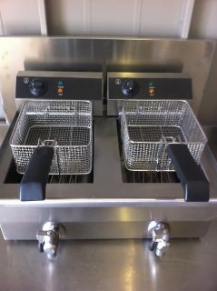 Commercial Fryers Electric Twin Basket Large 19 Litre Tank Fish and