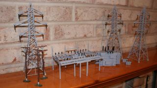 HO 1 87 scale Electrical Towers Poles Generator Misc items for train