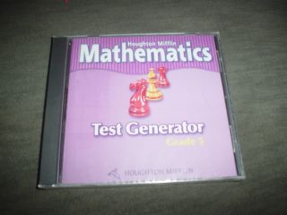 Houghton Mifflin 5th Grade 5 Math CD Tests Mathematics