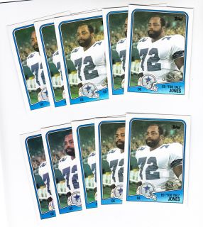 1988 Topps 10 Cards 266 Ed Too Tall Jones de Dallas Cowboys