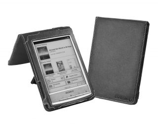 Sony Reader PRS T1 eBook Reader Flip Stand Nappa Leather Cover Case