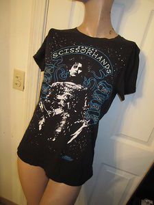 Edward Scissorhands Black Fitted goth gothic T Shirt XL womans