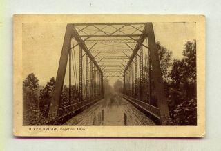 River Bridge Edgerton OHIO *EARLY OLD 1909 B/W*