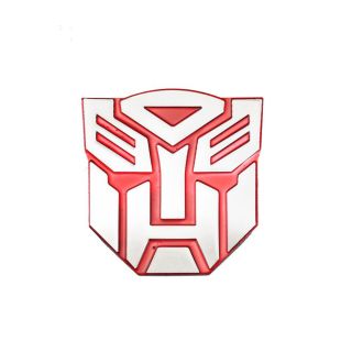 PVC Emblem Red Badge Decal Car Optimus prime Shape Transformer Sticker