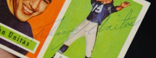 Johnny Unitas Vintage Autographed 1957 Topps Rookie