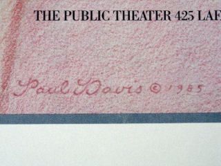 Liz Taylor Paul Davis Joe Papp Public Theater Poster
