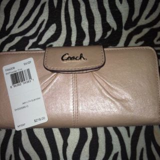  Powder Pink 100 Leather Coach Wallet