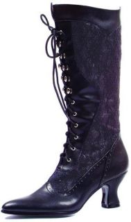  Victorian Boot Front Lace 2 5 Heel Ellie Shoes 253 Rebecca Blk