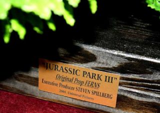 JURASSIC PARK movie Prop LIGHT & Ferns COSTUME, BILL MACY, Signed, COA