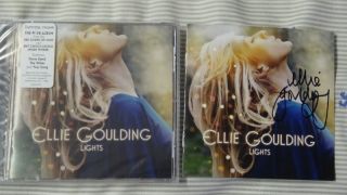 New Signed Ellie Goulding Lights CD Interscope Records Autograph RARE