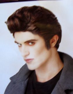 Sexy Mens Twilight Edward Vampire Costume Brown Wig New