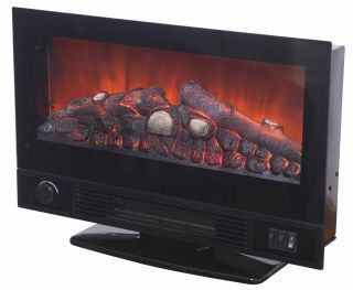 This electric fireplaces provide quiet, instant heat and eye catching