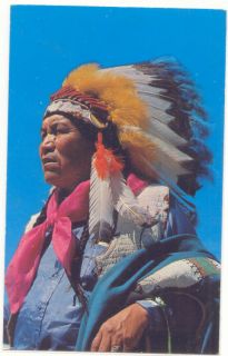 Apache Indian Native American Vintage Chrome Postcard