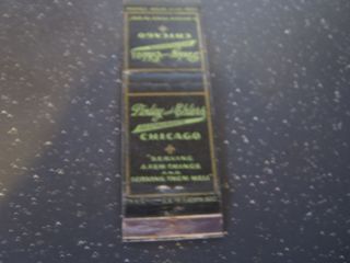 Vintage Pixley and Ehlers Restaurants Chicago Matchbook