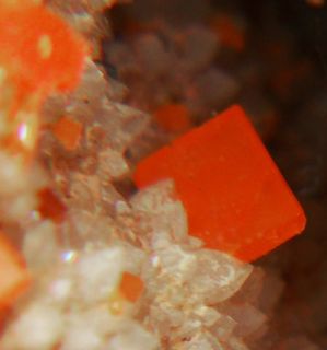 Orange Wulfenite Tabular Crystals Quartz Loudville MA