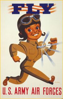  Force Corps Pilot Recruit Ad Poster Wings USAAF Ekman Print 628