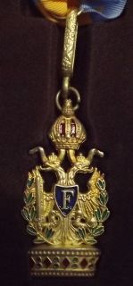 Order of The Iron Crown Corona de Hierro Austria 1816 Medal Ribbon Box