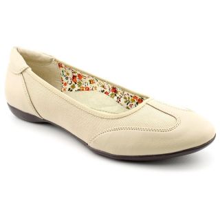 Used Easy Street Fine Womens Size 12 Beige Textile Flats Shoes