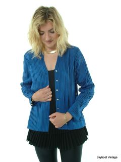 Laura Ashley Electric Blue Cardigan Jacket Top Petite L