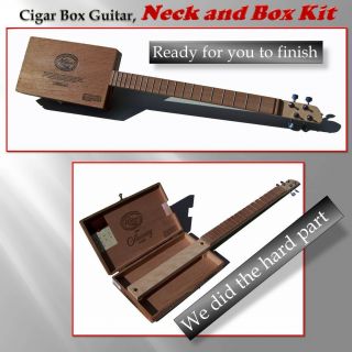 Cigar Box Guitar.Kit with Padron Box, Neck, Frets, Bridge & Nuts Do It