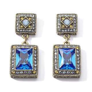 Heidi Daus Double Trouble Crystal Accented Drop Earrings