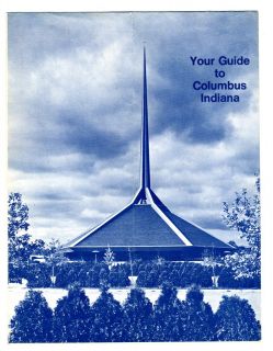 Your Guide to Columbus Indiana Brochure & Map I M Pei Saarinen Girard