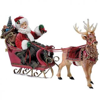 112 9849 kurt adler kurt adler 10 santa in sleigh with deer rating 2 $